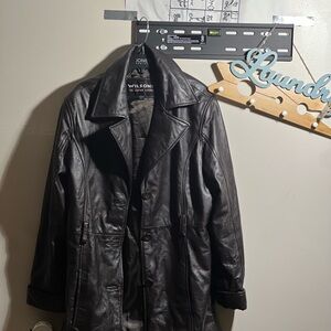 Wilson Black Trench Coat Classic Tailored Design